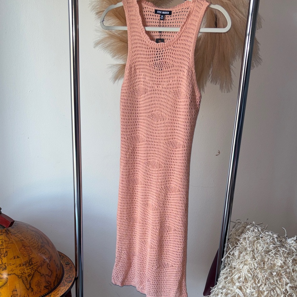 Steve Madden Blush Pink Knit Midi Dress